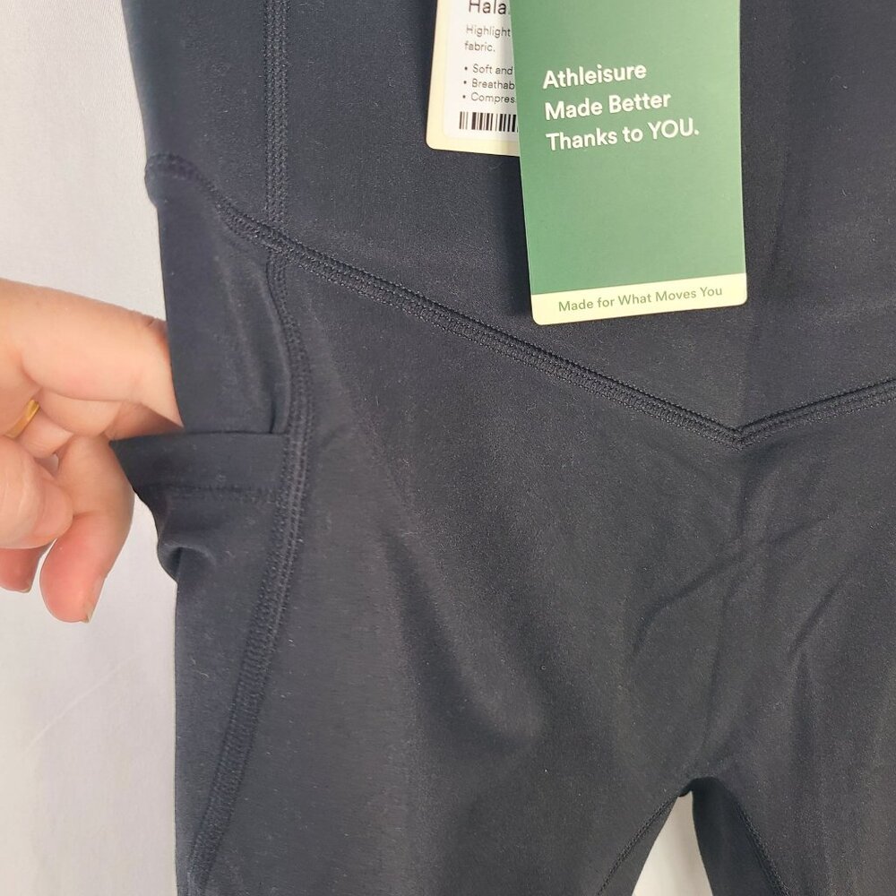 NWT Halara UltraSculpt High-Waisted Black Leggings With Pockets Size 12 - Picture 3 of 8
